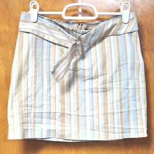 Laundry by Shelli Segal Pastel Striped Stretch Miniskirt Size 0